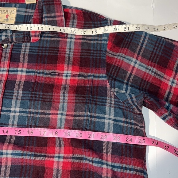 Red Head Men’s Plaid Long Sleeve Button Down Shirt Size XL - Picture 8 of 13